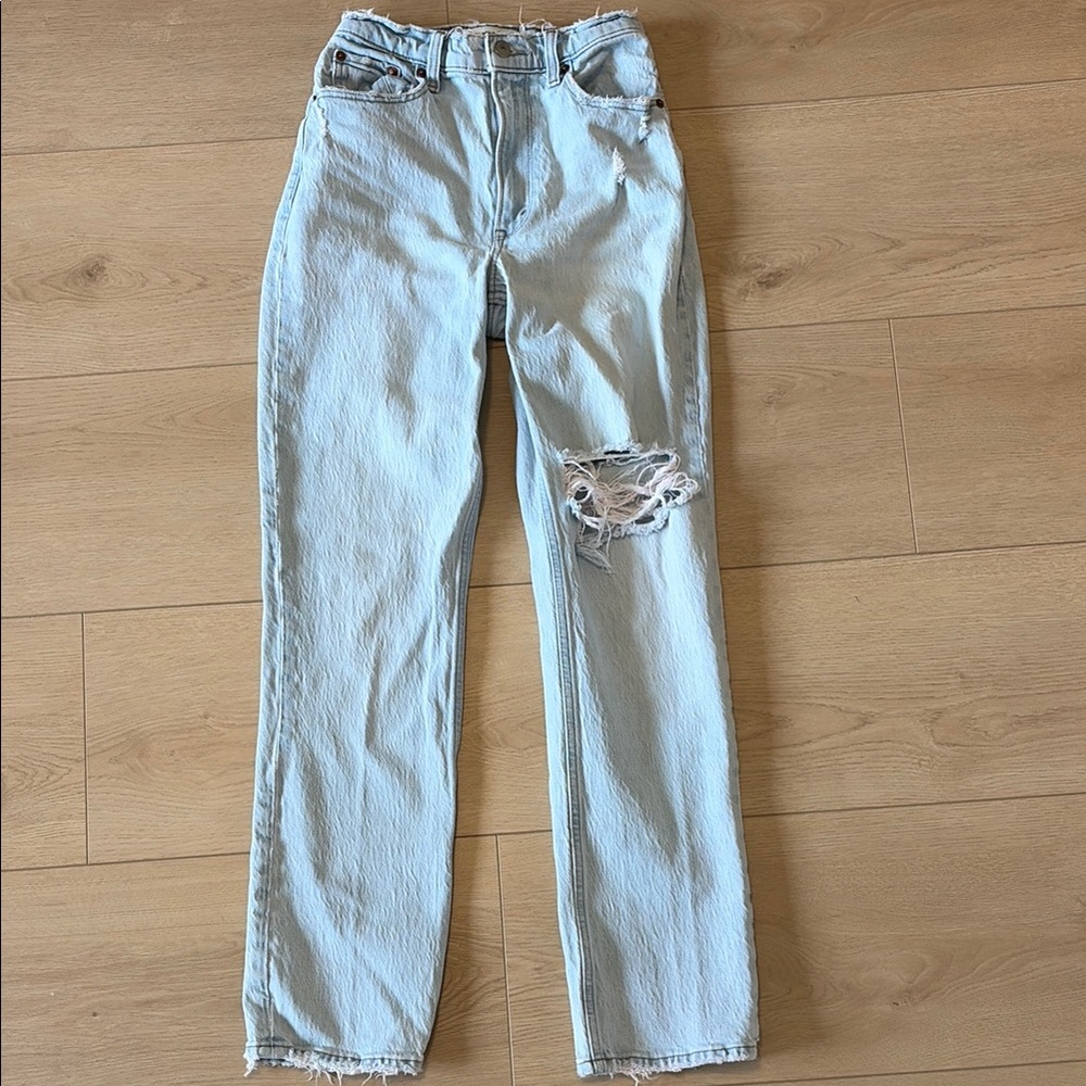 Abercrombie Women’s The 90s Straight Ultra High-Rise Jeans (Curve Love)